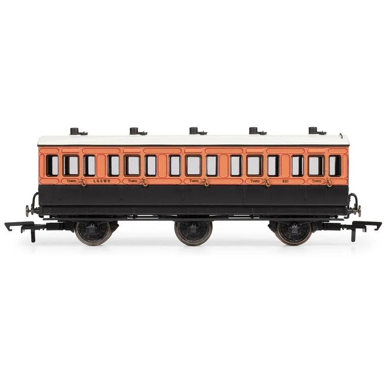 Hornby R40291 LSWR 6WC 3rd Cl. 821