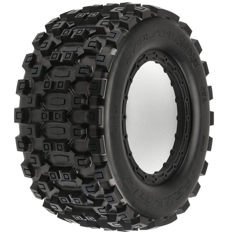 Pro-Line PRO1013100 Badlands MX43 Pro-Loc Tire(2):Pro-Loc X-MAXX Wheel SRP
