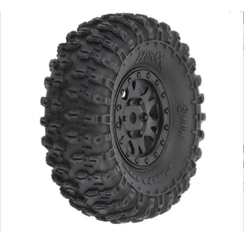 Proline PRO1019410 1/24 Hyrax F/R 1.0 Tyres Mountd 7mm Blk Impulse (4) Fits SCX24