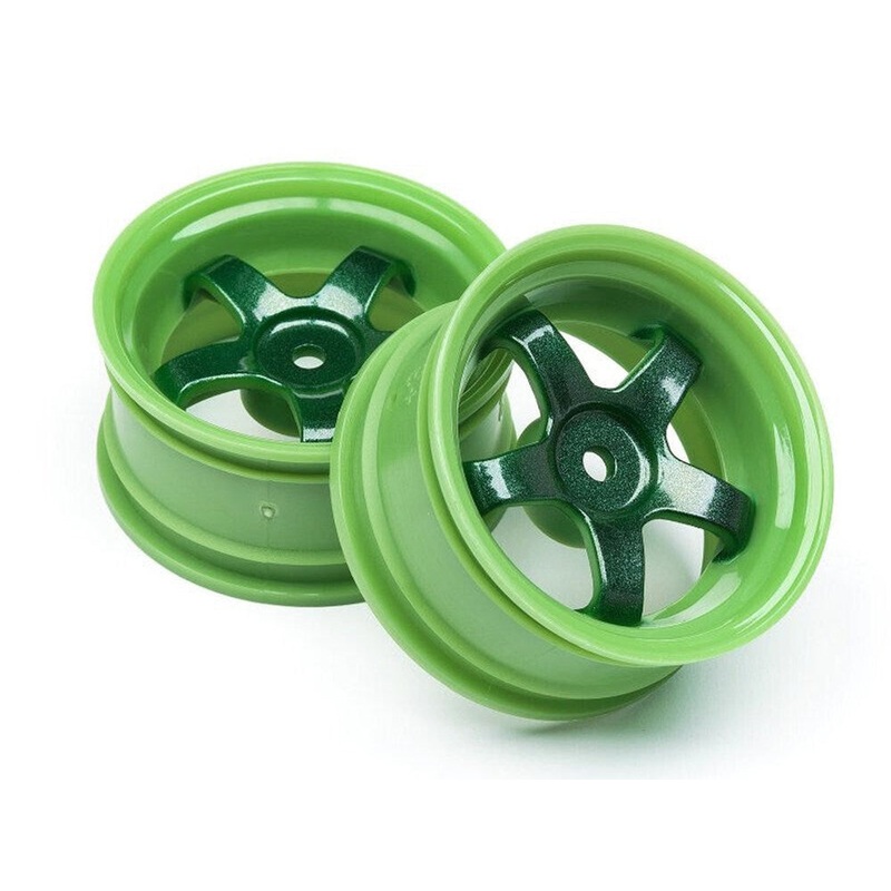 HPI Racing 111090 1/10 FR Wheel: WM 3mmOS Green