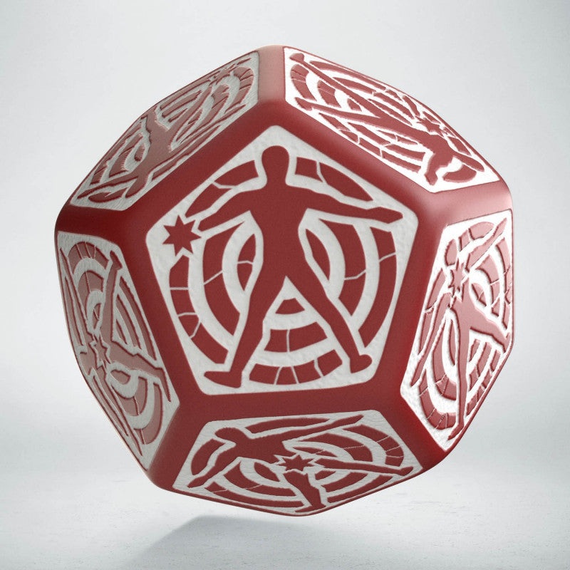 Q Workshop 12HIT03 D12 Red & white Hit Location die