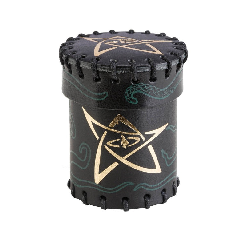 Q Workshop CCTH101 Call of Cthulhu Black & green-golden Leather Dice Cup