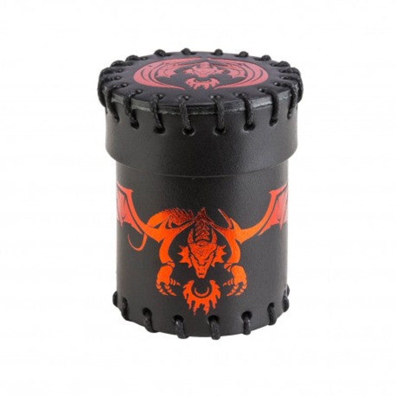 Q Workshop CFDR101 Flying Dragon Black & red Leather Dice Cup