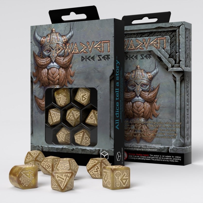 Q Workshop RDWA08 Dwarven Dice Set: Gold