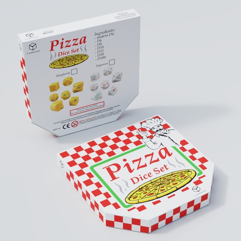 Q Workshop RPIZ02 Pizza Dice Set: Pepperoni
