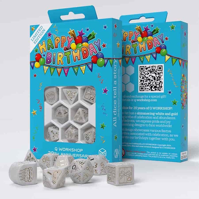 Q Workshop S20Y03 Q WORKSHOP 20 years: Happy Birthday Dice Set