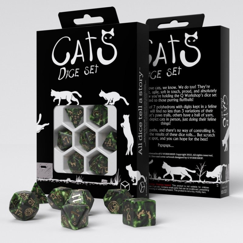 Q Workshop SCAT06 Cats Dice Set: Pixel
