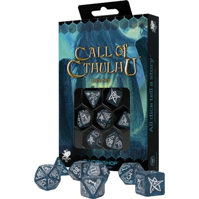 Q Workshop SCTH21 Call of Cthulhu Abyssal & white Dice Set