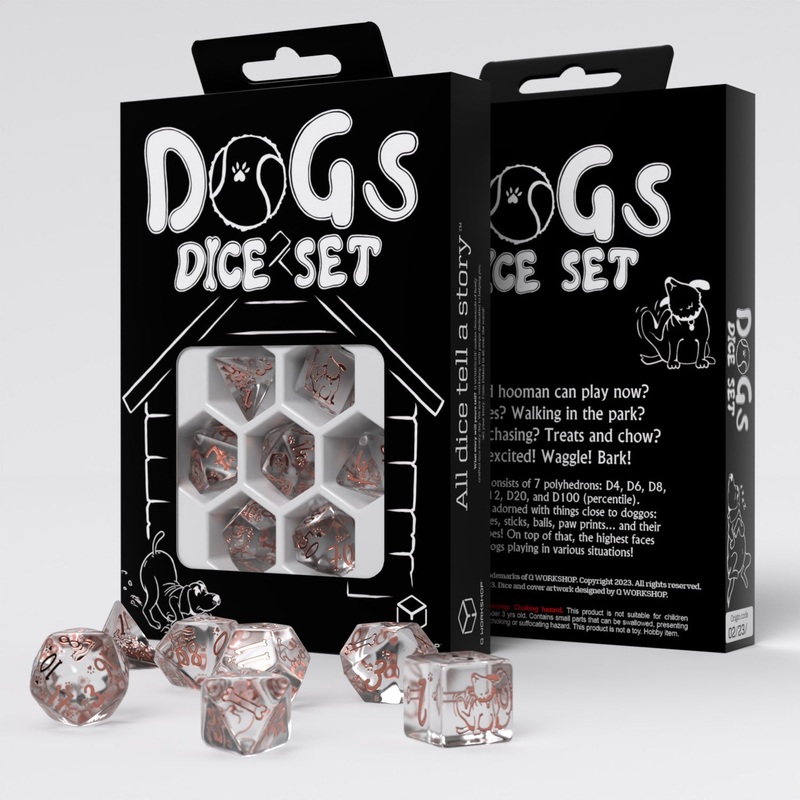Q Workshop SDOG04 Dogs Dice Set: Bubbles
