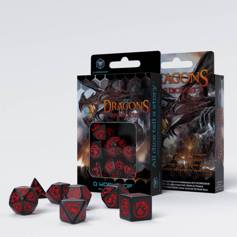 Q Workshop SDRA05 Dragons Dice Set: Onyx