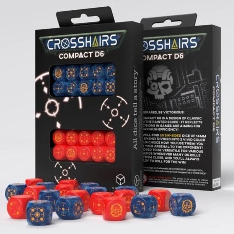 Q Workshop STCA01 Crosshairs Compact D6: Cobalt&Red