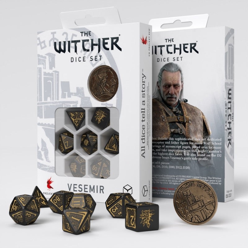 Q Workshop SWVE02 The Witcher Dice Set. Vesemir The Sword Master