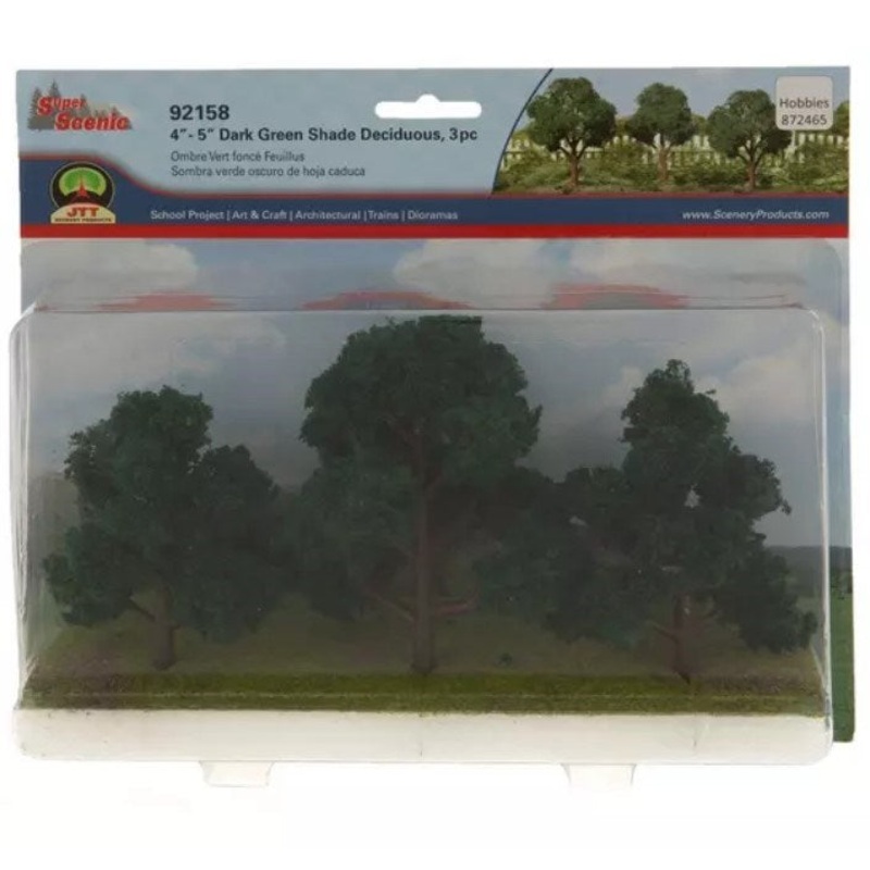 JTT Scenery 92158 Dark Green Deciduous 4- 5 (3)