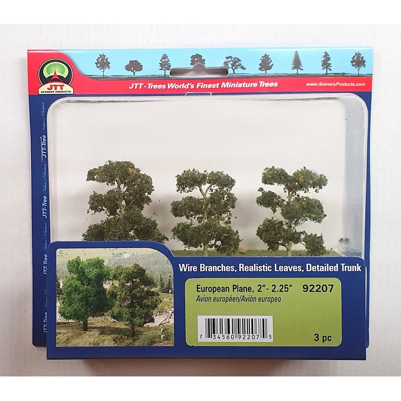 JTT Scenery 92207 Euro Plane Trees 50- 57mm (3)