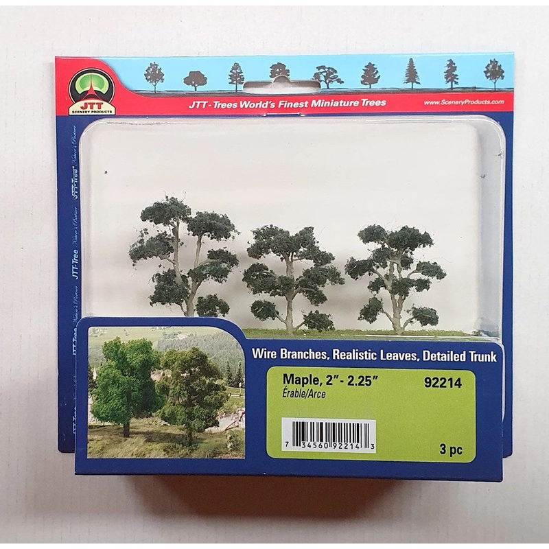 JTT Scenery 92214 Maple Trees 50- 57mm (3)