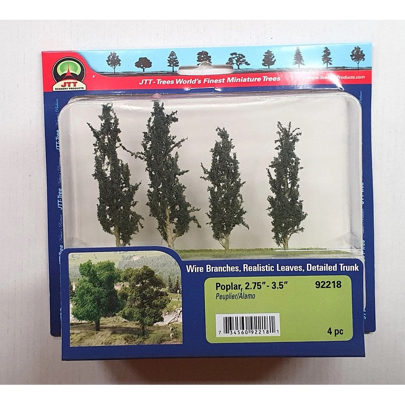 JTT Scenery 92218 Poplar Trees 70- 89mm (3)