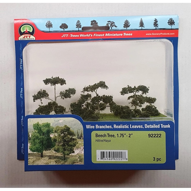JTT Scenery 92222 Beech Trees 44- 50mm (3)