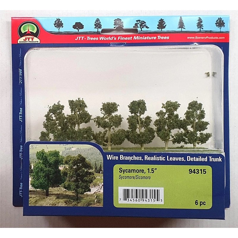 JTT Scenery 94315 Sycamore Trees 38.1mm (6)