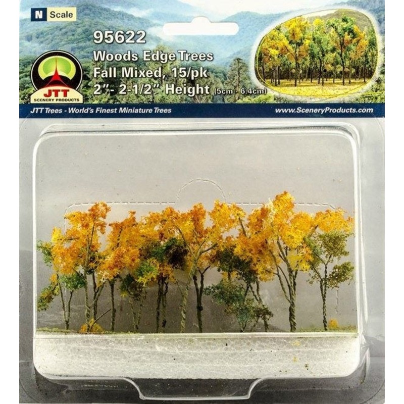 JTT Scenery 95622 N: Wood EdgeTrees Fall Mix(15)