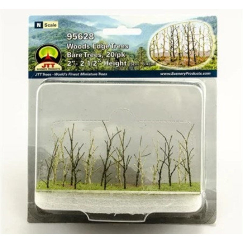 JTT Scenery 95628 N: Wood EdgeTreesBareGreen(20)