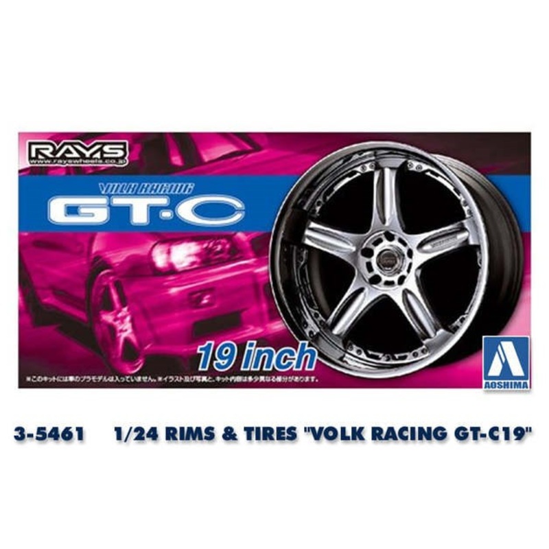 Aoshima 5461 #70  RIMS & TIRES VOLK RACING GT-C19
