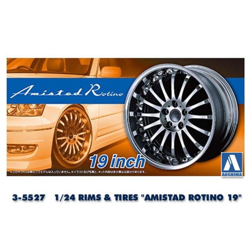 Aoshima 5527 #85 1/24 RIMS & TIRES AMISTAD ROTINO 19