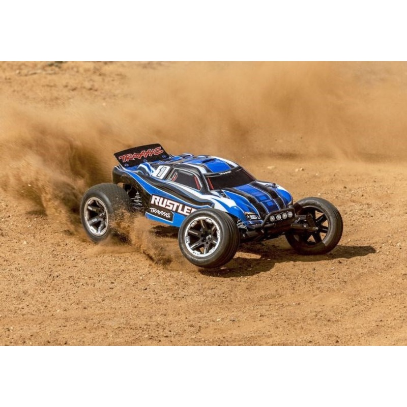 Traxxas 37054-61 – Rustler XL-5: 1/10 2WD RTR Stadium Truck Batt/Chgr