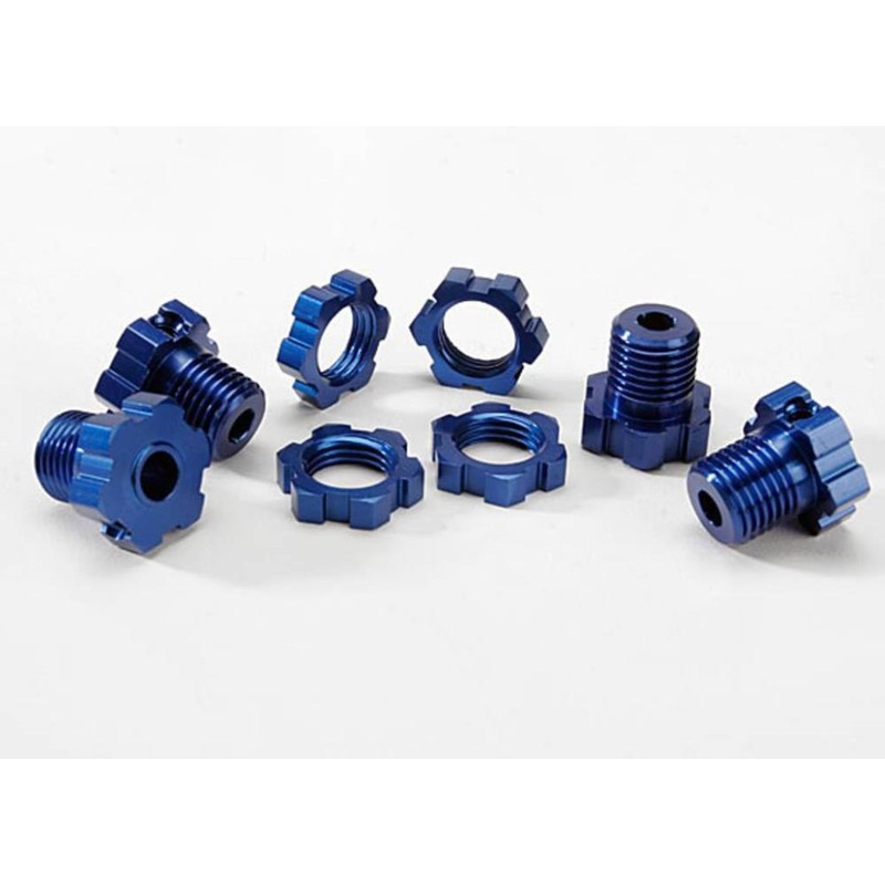 Traxxas 5353X – Wheel Hubs Splined 17Mm (Blue-Anodized)