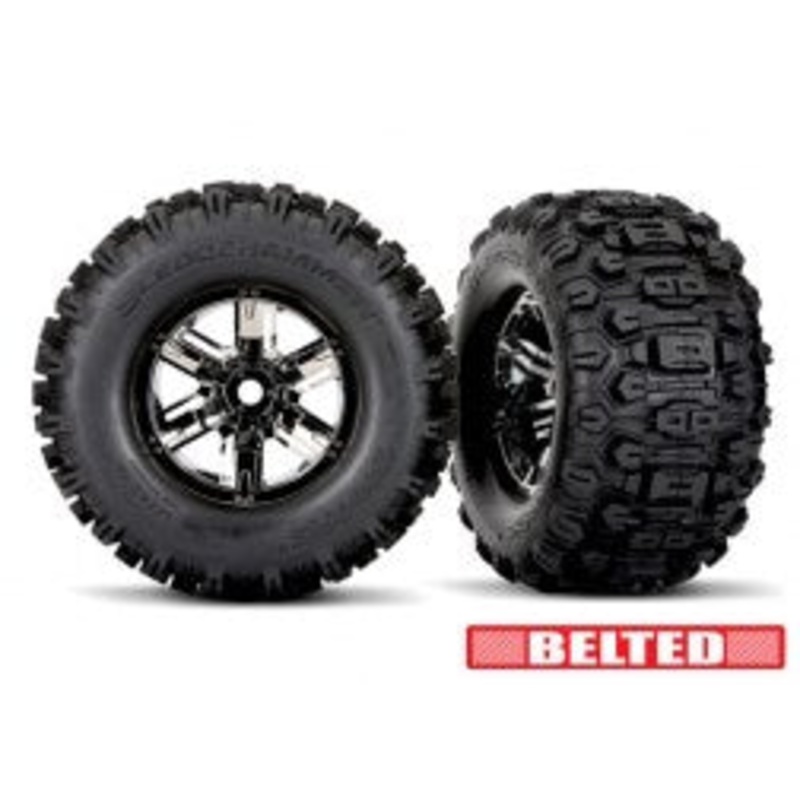 Traxxas 7871X T&W XMAXX BLK CHRM WHL MAXX AT