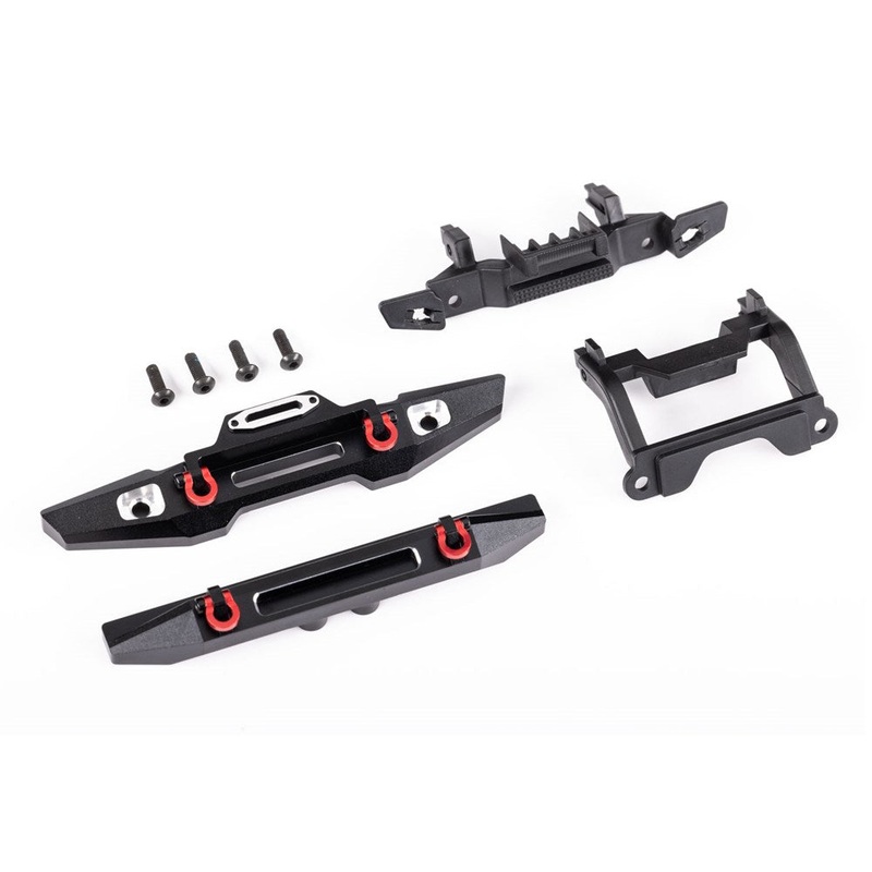 Traxxas 9734X BUMPER FRONT (1) REAR (1) ALUM BLK