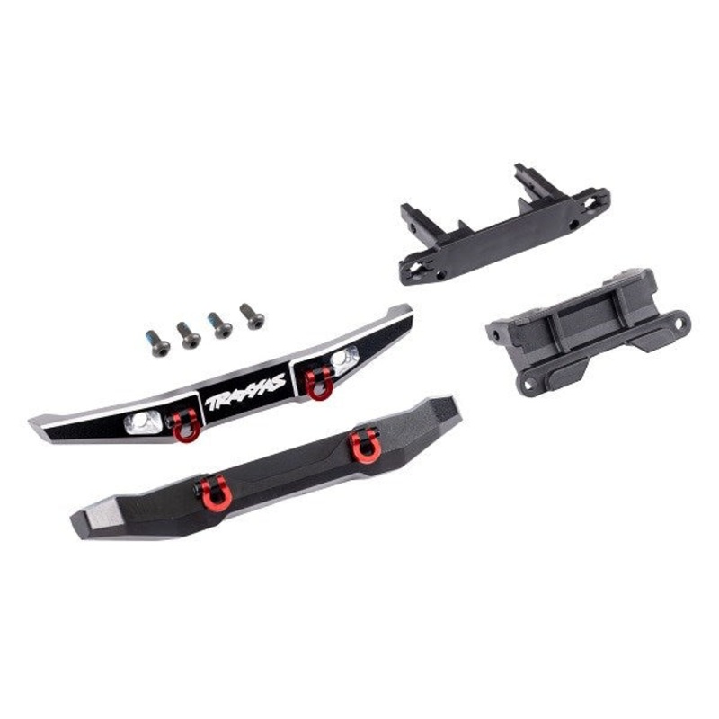 Traxxas 9735X BUMPER FRONT (1) REAR (1) ALUM BLK