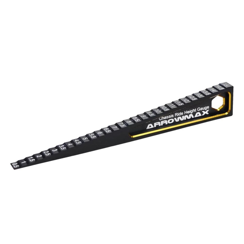 Arrowmax 0AM-172001 Ultra Fine Chassis Ride Height Gauge 0.5-15MM Black Golden