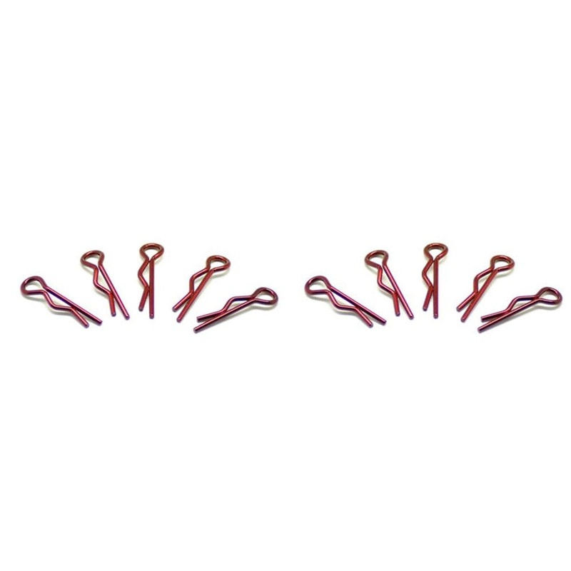 Arrowmax AM-103106 Small Body Clip 1/10 – Metallic Red  (10)