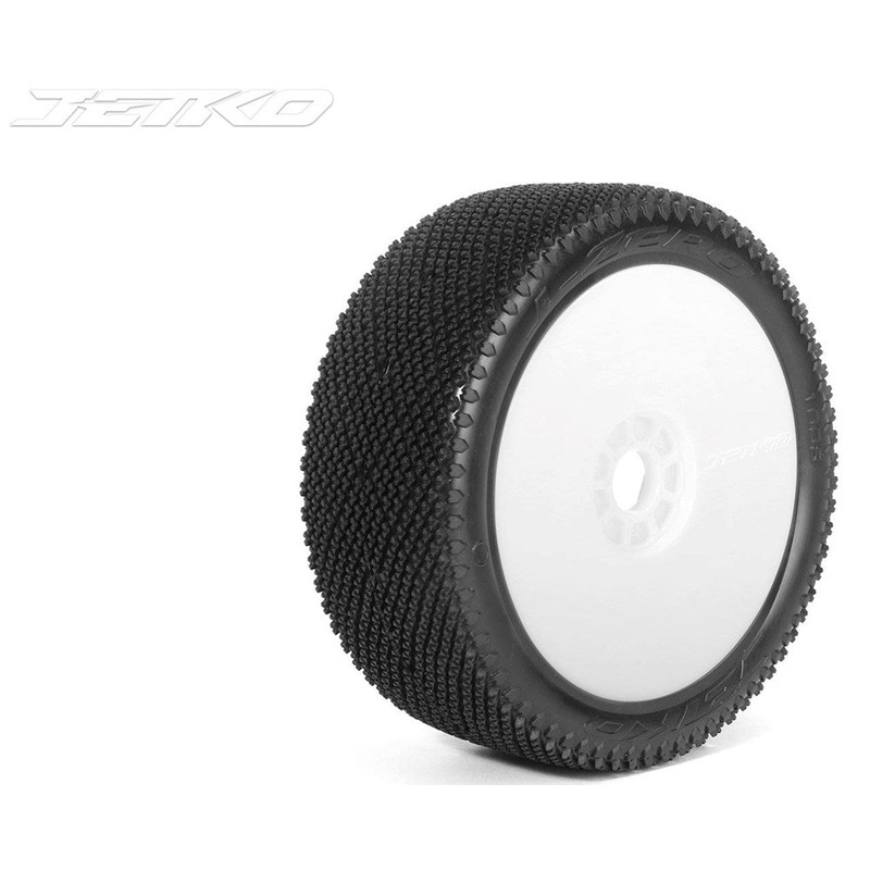 Jetko JKO1008DWUSG J-ZERO: 1/8 Buggy/Dish/White Rim/Ultra Soft/Glued Pair
