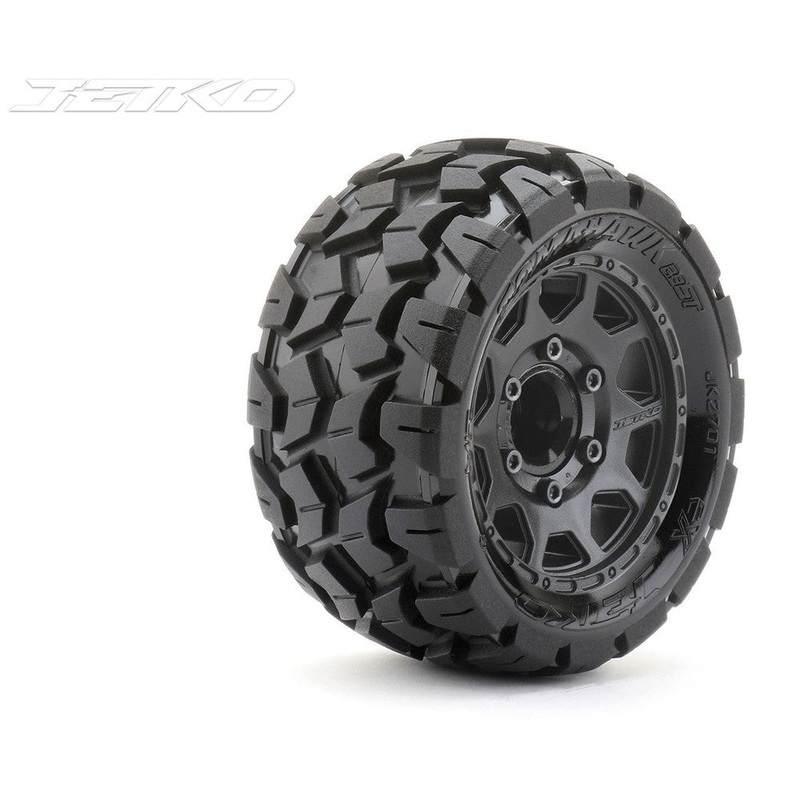 Jetko JKO2701CBMSGN 1/10 ST 2.8 EX-TOMAHAWK/Claw Rim/Black/Medium Soft/Glued