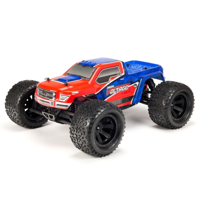 ARRMA ARA102727IT1 Granite Voltage 2WD Mega 1/10 MT RTR Red/Blue Includes Metal Gear Savox Servo NiMh Battery & Charger