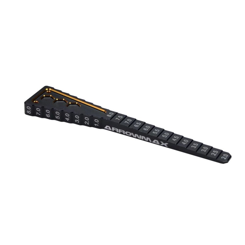 Arrowmax AM-171023 Ultra Step Ride Height / Droop Gauge TC Black Golden