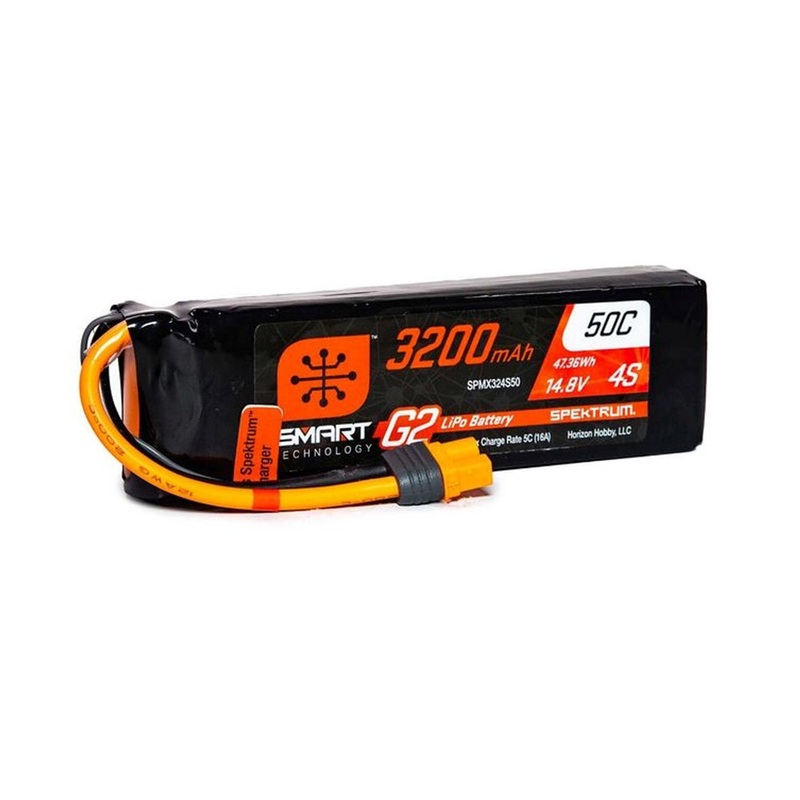 Spektrum SPMX324S50 3200mAh 4S 14.8V Smart G2 LiPo 50C; IC3