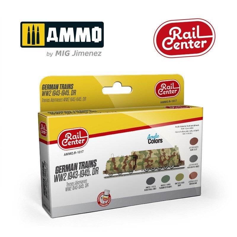 AMMO by Mig Jimenez AMMO.R-1017 German Trains WW2 1943-1945 DR