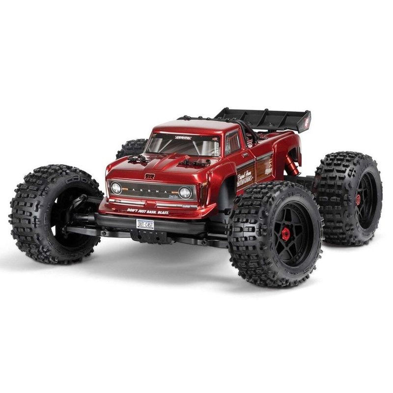 ARRMA ARA4410V2T4 1/10 OUTCAST 4X4 4S V2 BLX Stunt Truck RTR Red With Center Diff