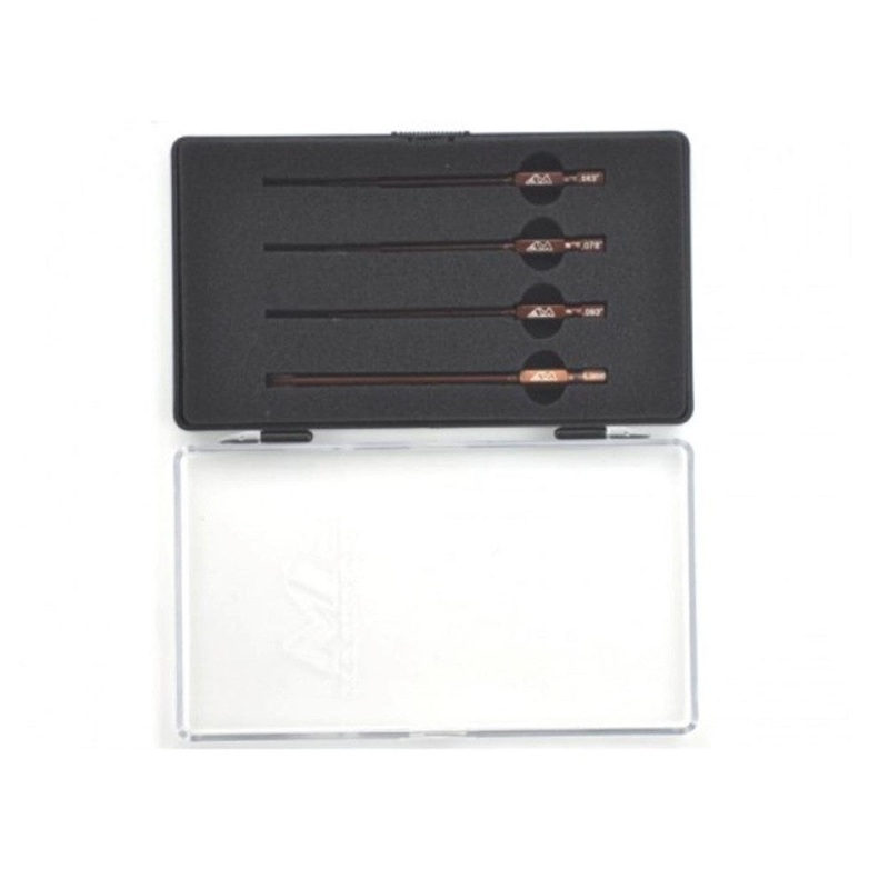 Arrowmax 0AM-500801 POWER TOOL TIP SET 4 PIECES WITH PLASTIC CASE 1/16 5/65 3/32 & 4mm Phillips