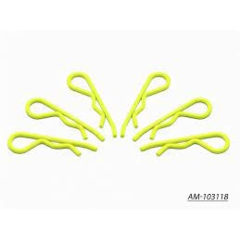Arrowmax AM-103111 Big Body Clip 1/10 – Fluorescent Yellow  (10)