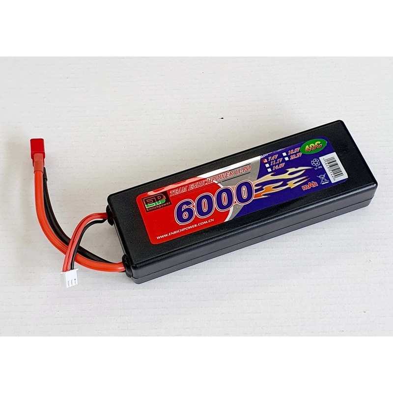 Enrich Power LP2S-6000 HC Li-Po 7.4v 6000mAh 40C Deans