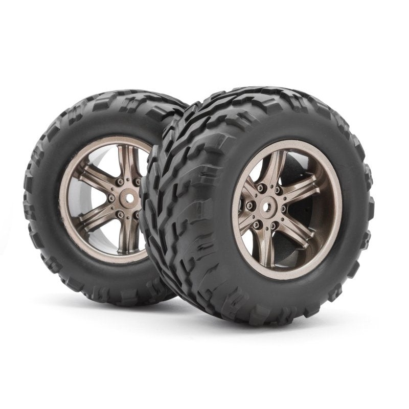 Blackzon 540077 Wheels & Tires: Dark Grey (2)