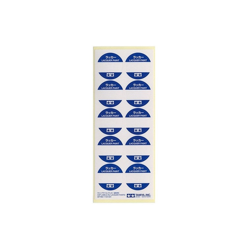 Tamiya 87196 CAP LABELS LACQUER PAINTS
