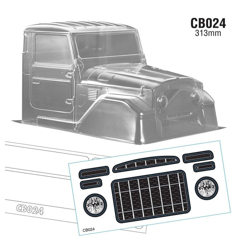 Team C CB024 1/10 Crawler Truck Cab Only BJ40 WB 313mm Width 200mm