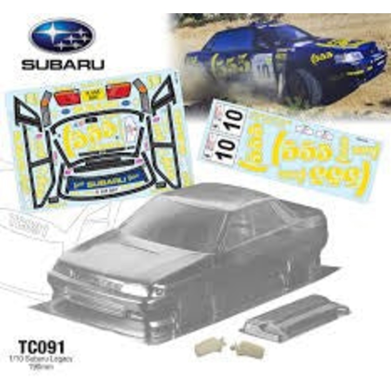 Team C TC091-5 Subaru Legacy Rally 190mm 555 Decal Sheet