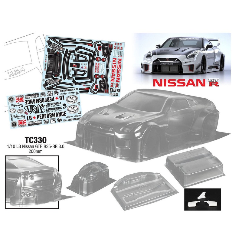 Team C TC330 1/10 LB Nissan GTR R35-RR 3.0 200mm