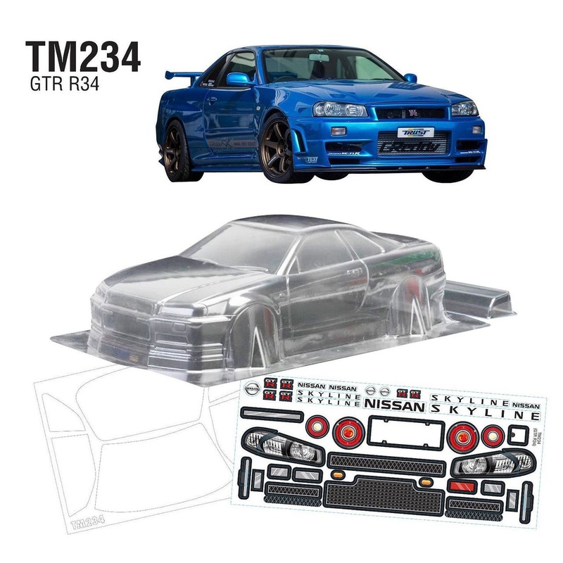 Team C TM234 1/10 Mini Nissan R34 GTR WB 210mm Width 265mm