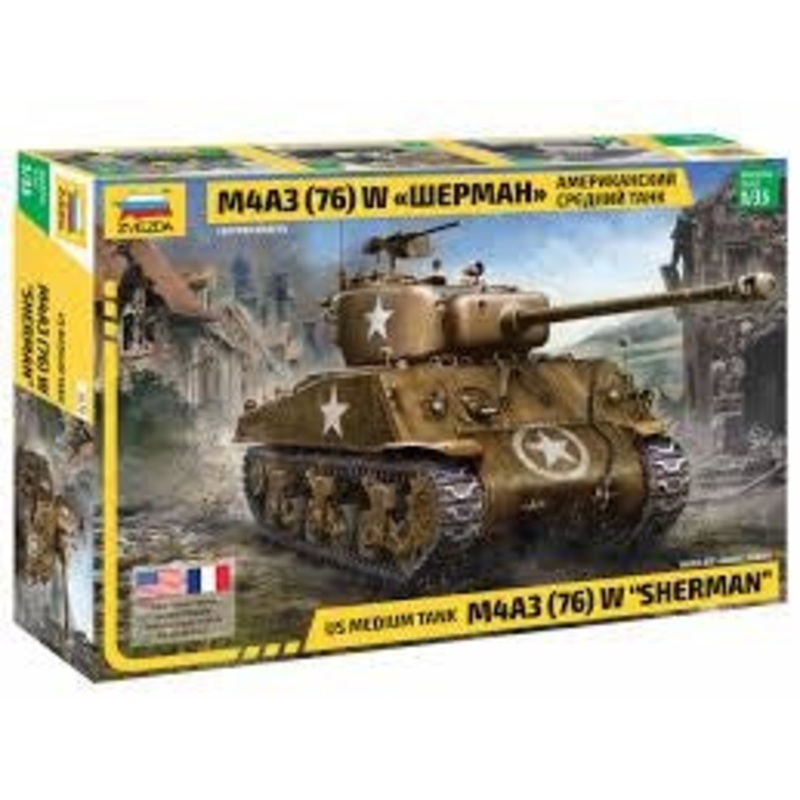 Zvezda 3676 1/35 M4 A3 SHERMAN W/76mm GUN